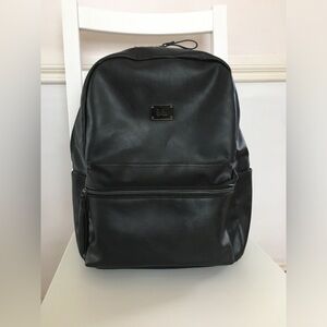 Faux leather backpack